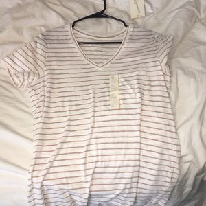 orange striped t shirt